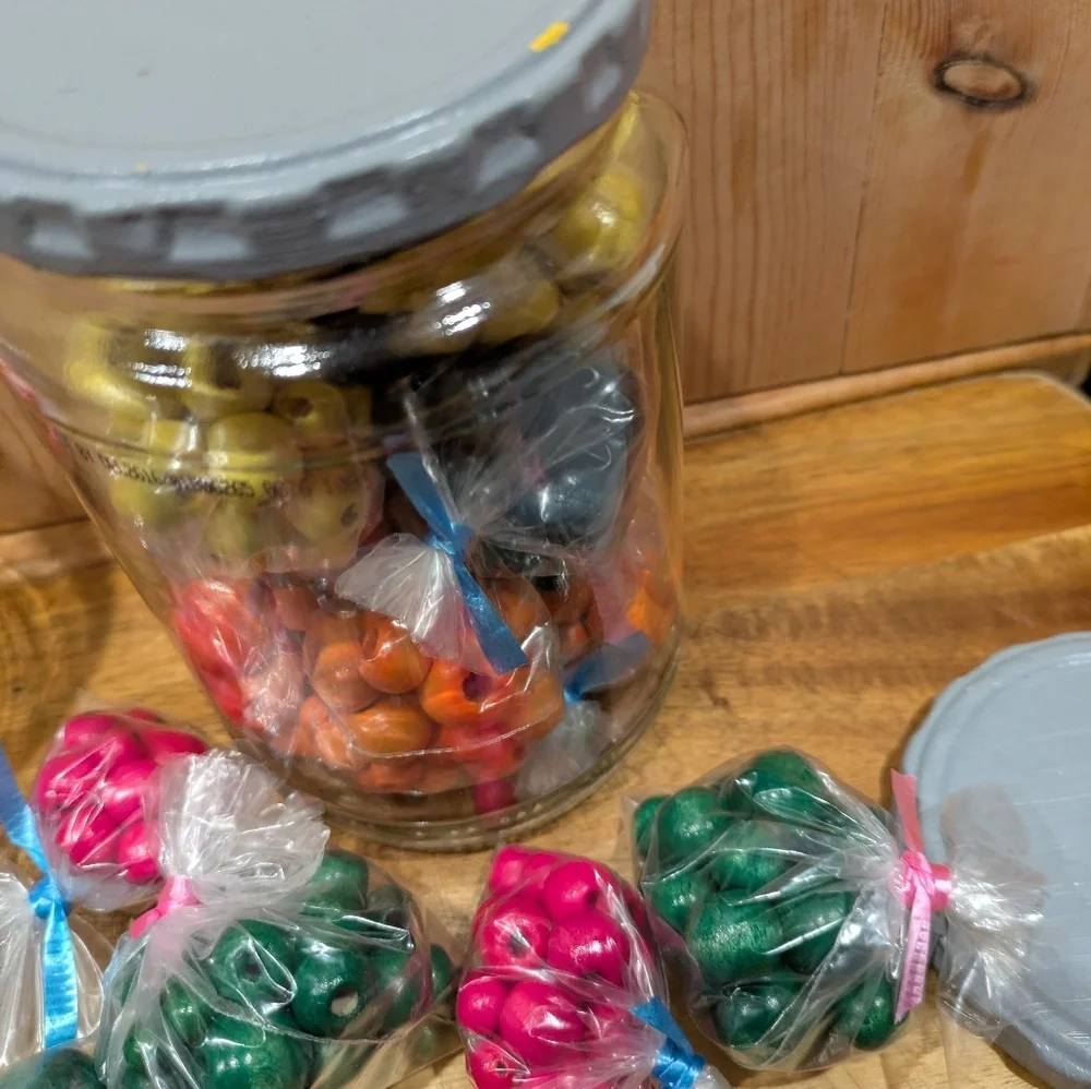 Glass Jar Jewelry Organizer with Gray Lid